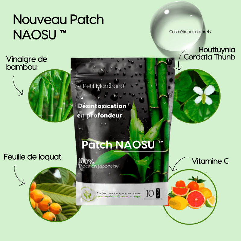 Patch Naosu™ : Élimination des toxines corporelles, garantie entièrement naturelle