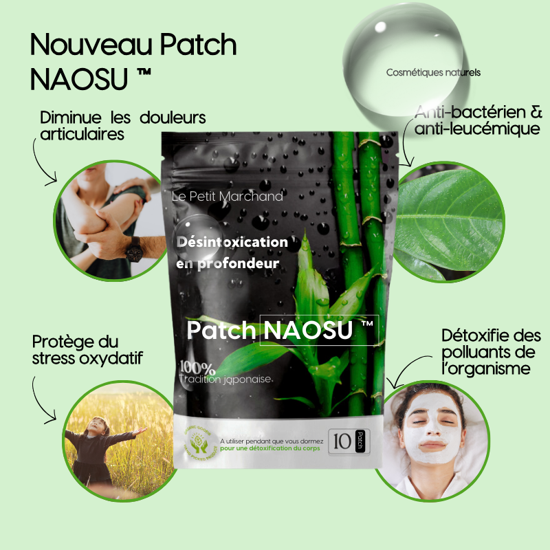 Patch Naosu™ : Élimination des toxines corporelles, garantie entièrement naturelle